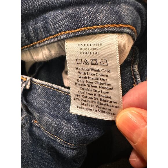 Everlane Straight Leg Men's Jeans Medium Wash Stretch, W34 L30 - Picture 2 of 7